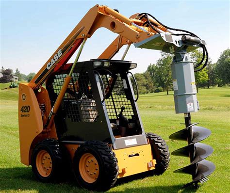 skid steer auger depth|auger for bobcat skid steer.